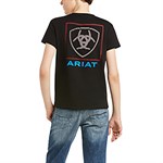 Ariat Kids Black Logo Short Sleeve Tee - M