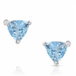 Montana Silversmiths Azure Trillion Starlight Stud Earrings