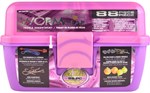 South Bend Worm Gear 88-piece Tackle Box, Pink/Purple