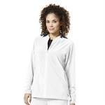 Carhartt Women's CrossFlex Knit Mix Zip Front Scrub Jacket - 3XL,White