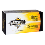 Armscor .22 LR 36 Grain High Velocity Hollow Point Rimfire Ammunition, 500 rounds