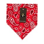 Crazy Cowboy Dog Bandana, Red Paisley