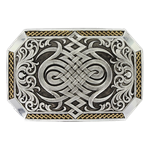 Montana Silversmiths Antiqued Two Tone Western Celtic Knot Buckle