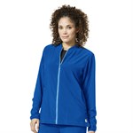 Carhartt Women's CrossFlex Knit Mix Zip Front Scrub Jacket - 2XL,Royal