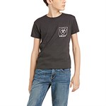 Ariat Kids Charcoal Logo Short Sleeve Tee - XS