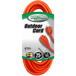 Coleman Cable Extension Cord, Orange, 16/3, 25 ft