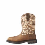 Ariat Men's Earth/Sand Camo WorkHog Patriot Work Boot - 10, EE