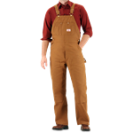 Round House Men's Brown Duck Bib Overall-40, 34