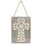 M&F Western Metal Ivory Cross Wall Hanging