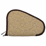 3D Western Angel Ranch Tan Lace Floral Embossed Small Pistol Case