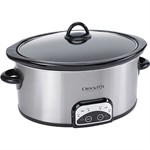 Crock Pot 7-Quart Smart-Pot Slow Cooker, Brushed Stainless Steel