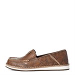 Ariat Women's Brown Floral Emboss Cruiser Slip-On Shoe - 7,B