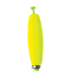 Eagle Claw Cigar Foam Float, Chartreuse, 3 in