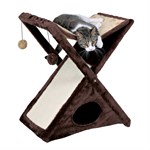 Trixie Pet Miguel Brown Fold and Store Cat Scratching Tower