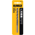 Dewalt Black Oxide Drill Bit, 1/4 in