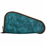 3D Western Angel Ranch Turquoise Floral Embossed Medium Pistol Case