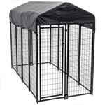 Lucky Dog Black Uptown Welded Wire Dog Kennel