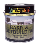 Van Sickle Paint Flat White Barn and Outbuilding Latex Paint, 1 gallon