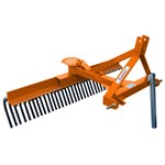 King Kutter 5-ft Square Tube Yard Rake - Orange