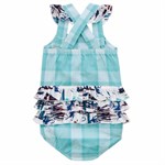 Wrangler Infant Pool Blue Sleeveless Romper - 24mo,