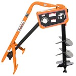 King Kutter Slip Clutch Post Hole Digger with 12-in Auger - Orange