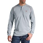 Ariat Men's FR Silver Fox Long Sleeve Henley Tee-2XL, Regular