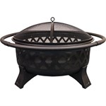 29.92-Inch W Antique Black Steel Wood-Burning Fire Pit