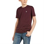 Ariat Kids Burgundy Eagle Flag Short Sleeve Tee - XL