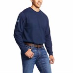 Ariat Men's FR Navy Americana Long Sleeve Tee-XL, Regular