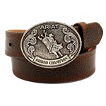 Ariat Kids' Rodeo Champion Brown Leather Belt - 26