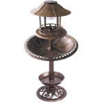 Backyard Expressions Birdbath Feeder with Solar Light