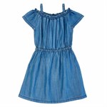 Wrangler Girls Chambray Western Dress - M,