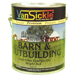 Van Sickle Paint Flat Red Barn and Outbuilding Oil Based Paint, 1 gallon