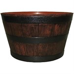 20.5-in Plastic Whiskey Barrel Planter