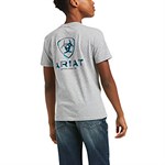 Ariat Kids Athletic Blue Logo Short Sleeve Tee