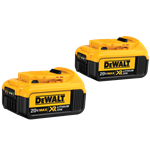 Dewalt 20V XR Lithium Ion Battery, 2 pack