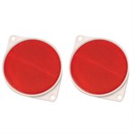 Hy-Ko  Round Red Reflectors 2 pk