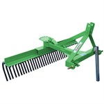 King Kutter 5-ft Square Tube Yard Rake - Green