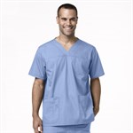 Carhartt Men's Ripstop Multi-Pocket Scrub Top - 3XL,Ceil Blue