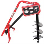 King Kutter Slip Clutch Post Hole Digger with 12-in Auger - Red