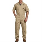 Dickies Men's Military Khaki Short Sleeve Coveralls - 2XLRG REG