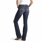 Ariat Women's Real Riding Whipstitch Boot Cut Jeans - Ocean, 28, Long