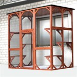 Trixie Pet Natura Wooden Fully Covered Cattery Cat Run