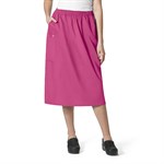 Wonderwink Women's Pull-On Cargo Scrub Skirt - 2XL,Fuchsia