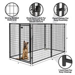 Origin Point Black Welded Steel Kennel Gate, 6-ft X 5-ft