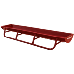 Priefert 10-ft Red Bunk Feeder with Powder Coated Metal Liner