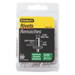 Stanley Aluminum Rivets, 5/32 in x 1/4 in, 50 pack