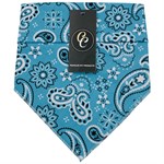 Crazy Cowboy Dog Bandana, Blue Paisley