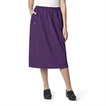 Wonderwink Women's Pull-On Cargo Scrub Skirt - 2XL,Eggplant