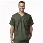 Carhartt Men's Ripstop Multi-Pocket Scrub Top - 3XL,Olive